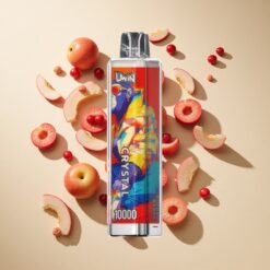 UWIN Crystal 10000 Puffs Cseresznye-Bogyós RGB lámpák és 18ml e-liquid kapacitás