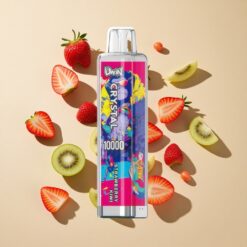 UWIN Crystal 10000 Puffs Eper-Kiwi 18ml RGB lámpás