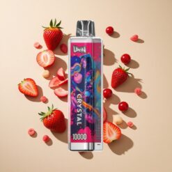 UWIN Crystal 10000 Puffs Eper Áfonya Cseresznye 18ml Típus-C gyorstöltés