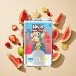 UWIN Crystal Twins 40000 Puffs Epe Strawberry Görögdinnye Citrom Lime Mesh Coil és Töltődesign
