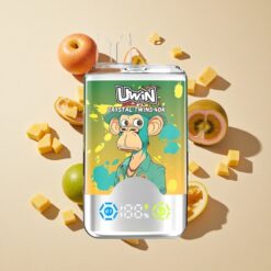 UWIN Crystal Twins 40000 Puffs Kivi-Maracuja-Guava Két Alma Mesh Coil és Típus-C