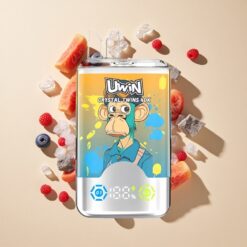 UWIN Crystal Twins 40000 Puffs Áfonya Málna Jéggyöngy és 32ml e-liquid, Type-C töltés