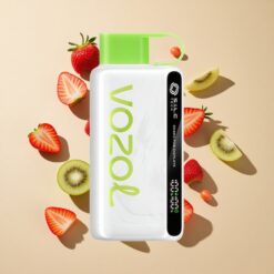 VOZOL STAR 9000/12000 Eldobható E-cigaretta Eper-Kivi 650mAh Akku 30%-kal Gyorsabb Töltéssel